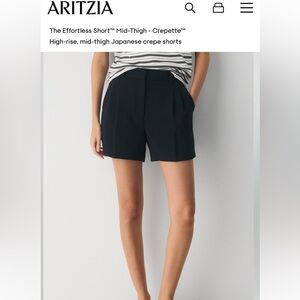Aritzia The Effortless Short™ Mid-Thigh Shorts in Black, Size 6
